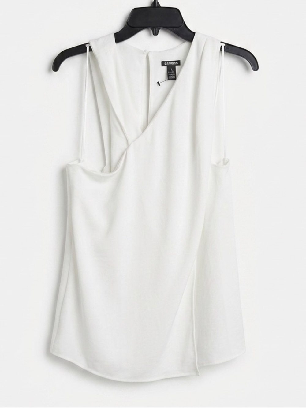 Express White Asymmetric Draped blouse - Picture 1 of 7